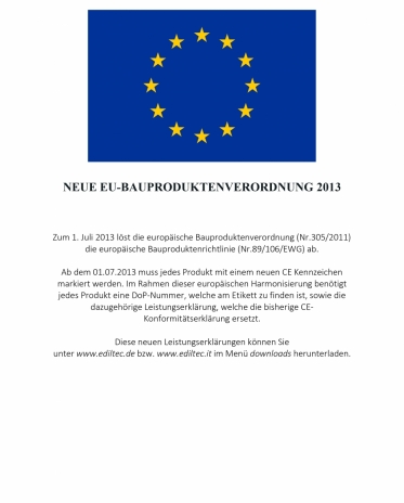 Neue EU-Bauproduktenverordnung 2013
